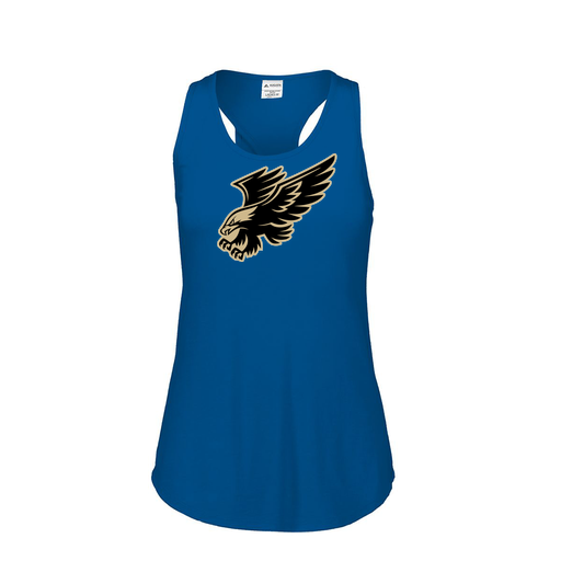 [FT0TUBRY-FAS-LOGO1] Ladies Tri Blend Tank Top (Female Adult S, Royal, Logo 1)