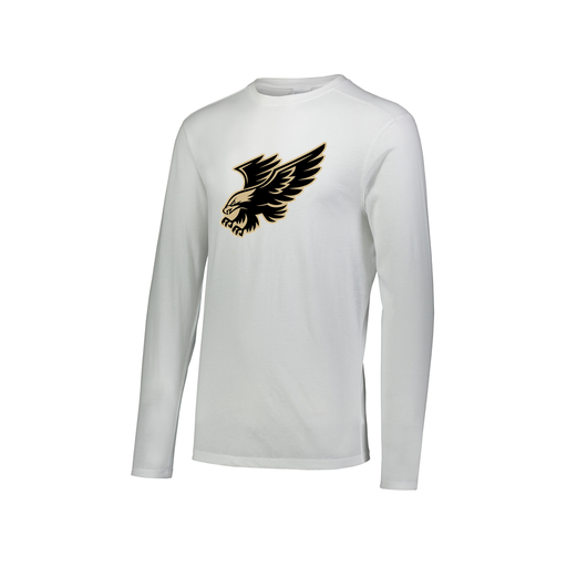 [FTLCUBWH-AXS-LOGO1] Decker Men's Tri-Blend T-Shirt - Long Sleeve (Adult XS, White, Logo 1)