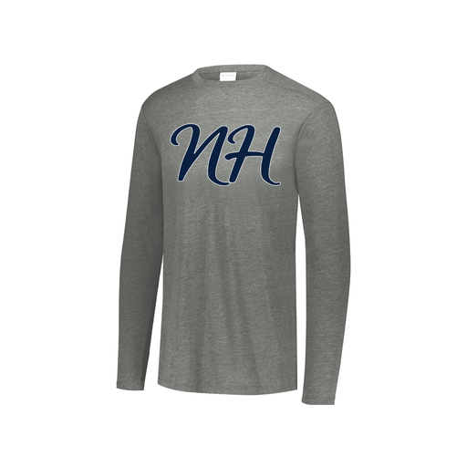 [FTLCUBGY-YS-LOGO2] Decker Youth Tri-Blend T-Shirt - Long Sleeve (Youth S, Gray, Logo 2)